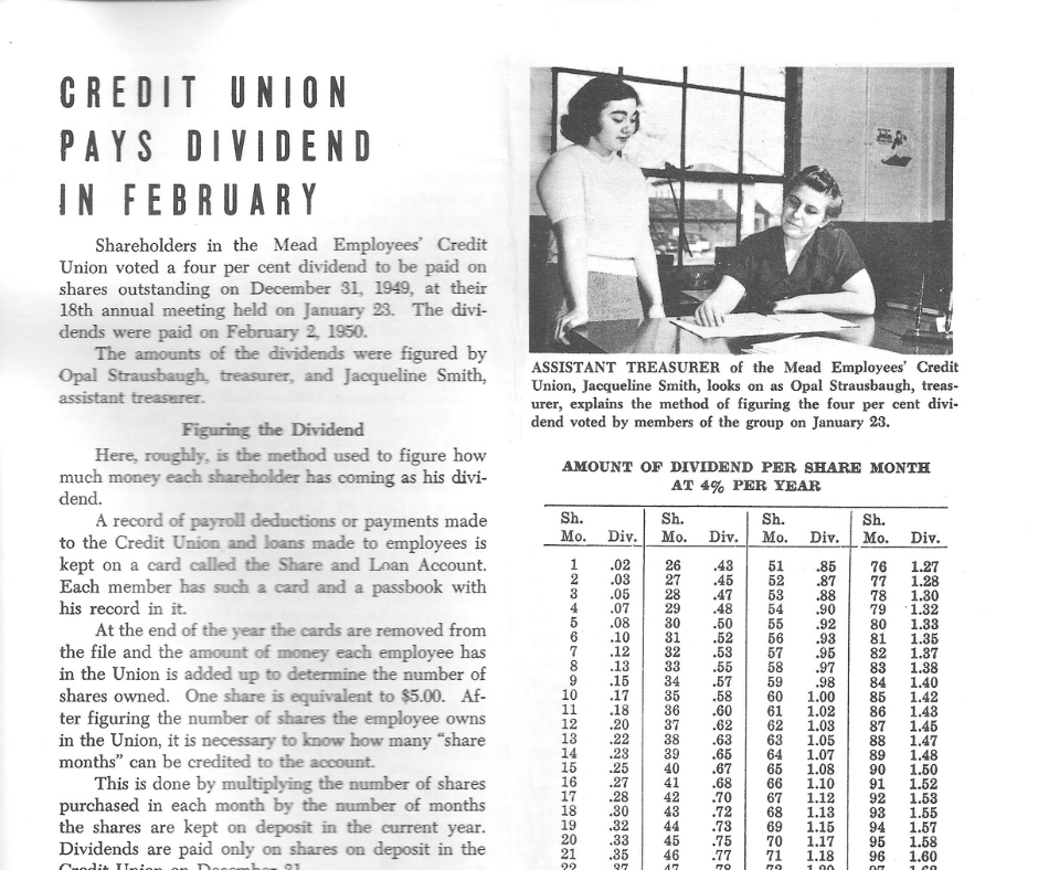 HomelandCU's tweet photo. On January 23, 1950 Mead Employees Credit Union, now Homeland Credit Union, celebrated its 18th membership meeting. SAVE THE DATE we will be celebrating our 91st annual membership meeting on April 24th. #HomelandCU https://t.co/26G41godIq