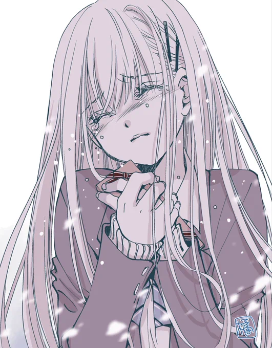 バレンタインだけど急いで描いたらハッピーじゃないイラストに 