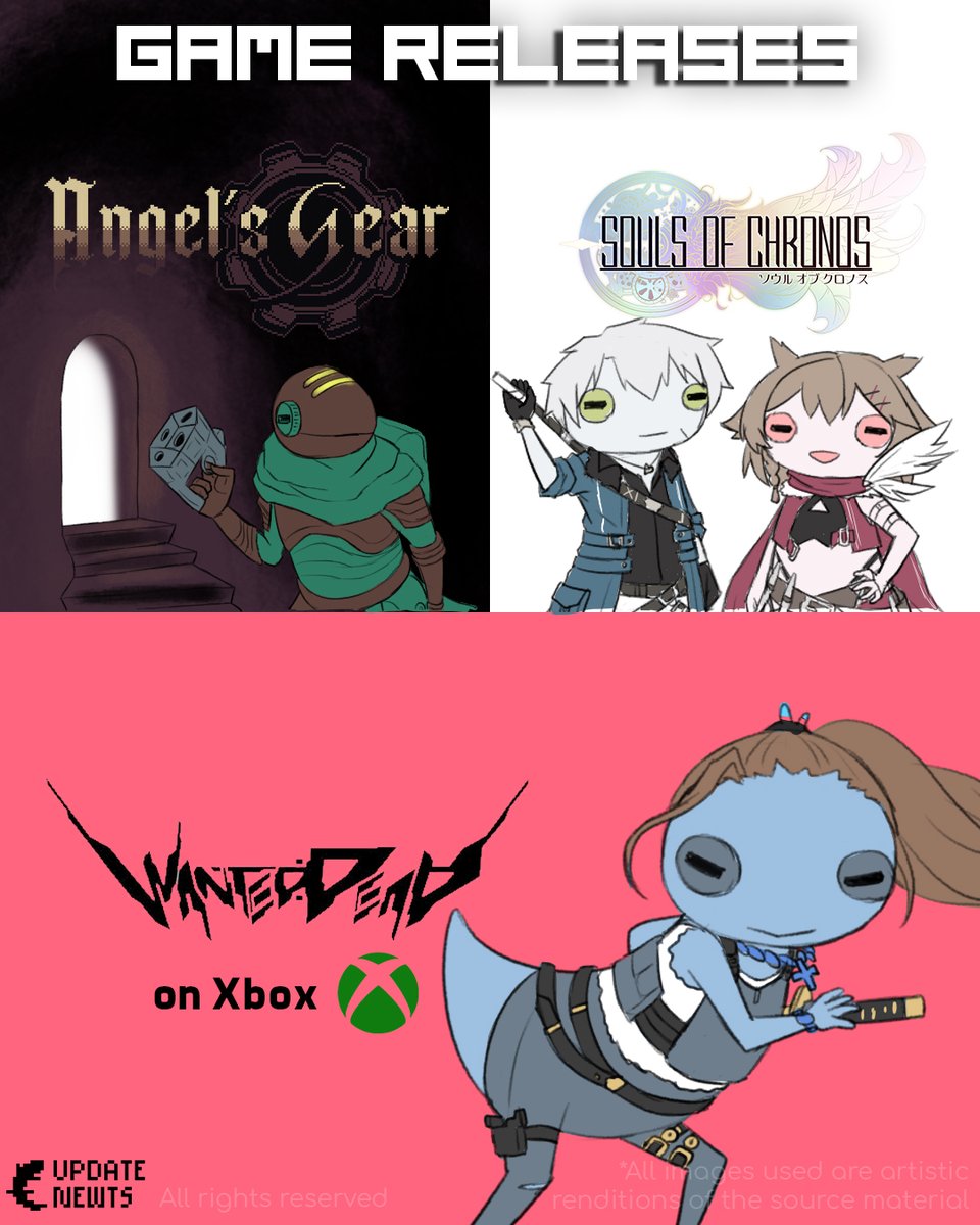 update_newts's tweet photo. Newt-able game releases

Angel's Gear by  Scumhead

Soul of Chronos by FUTU Studio and Astrolabe Games

Wanted Dead of Xbox

#gamingnews https://t.co/V1x4QZHxn2
