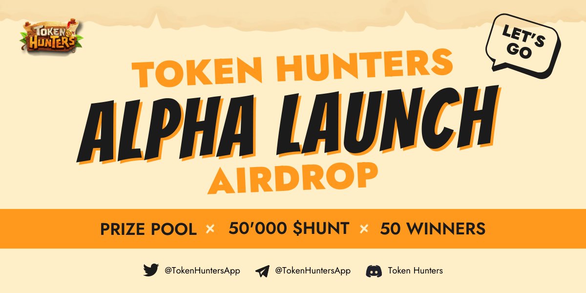 TokenHuntersApp's tweet photo. ๐ฎALPHA Launch - AIRDROP HAS STARTED ๐ฎ
๐ช 50,000 $HUNT Prize Pool
๐คฉ 50 Winners
Join the airdrop campaign here :
https://t.co/EhkaIiZMKv
๐ Ends March 1, 2023 - 12PM CET
Can't wait! ๐ค
#Airdrop #TokenHuntersApp #Play2Earn https://t.co/SjcP76e4vA