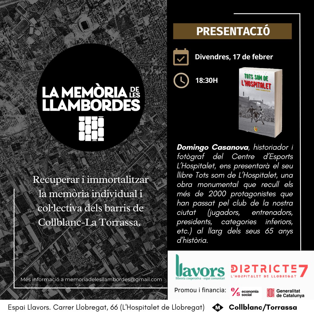 Aquest divendres, repassem la història del Centre d'Esports de L'Hospitalet amb l'historiador i fotògraf, Domingo Casanova. No us ho perdeu!
