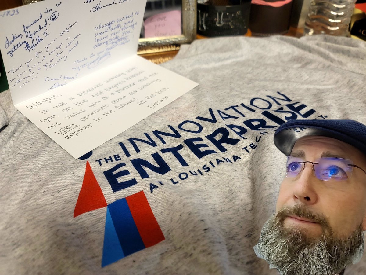 NixWayneD's tweet photo. "Feeling proud and grateful 💖! Big shoutout to the amazing #LATECH team for the appreciation card and shirt. I'm honored to contribute to our SERE initiative Dr. Donna Johnson  and Davy Norris 💡. 

Let's continue to #GetThePointe 

#TeachHealDiscover 🙌 #LSUHealthShreveport 💪" https://t.co/OKlFnOVAv7