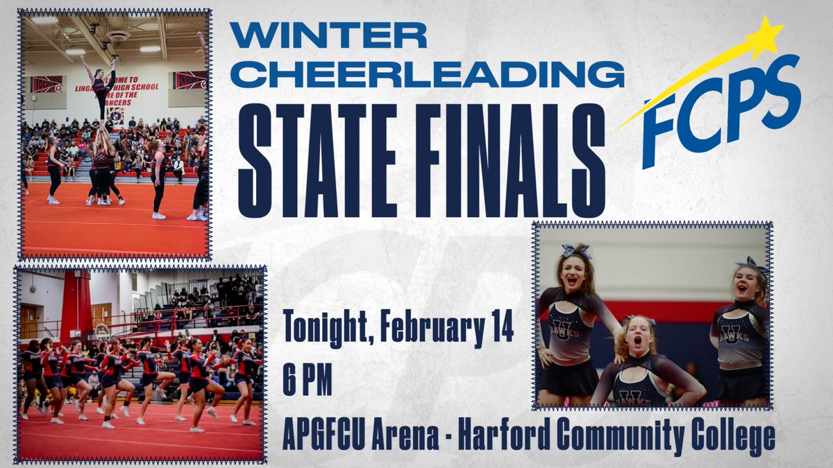 Tonight, <a href="/FCPSMaryland/">FCPS-MD</a> has a Valentine's Day Date at the 2023 MPSSCC Winter Cheerleading State Finals. Best of luck to <a href="/LinganoreCheer/">Linganore Cheer</a>, <a href="/TjhsC/">TJHSPatriotCheer</a>
 &amp; <a href="/UHSmdCheer/">Urbana Hawks Cheer</a>! ⭐️⭐️⭐️

<a href="/Lhsathletics01/">Linganore Lancer Athletics</a> <a href="/GTJHSAthletics/">TJ Patriot Athletics</a> <a href="/Urbana_Hawks/">Urbana Athletics</a>