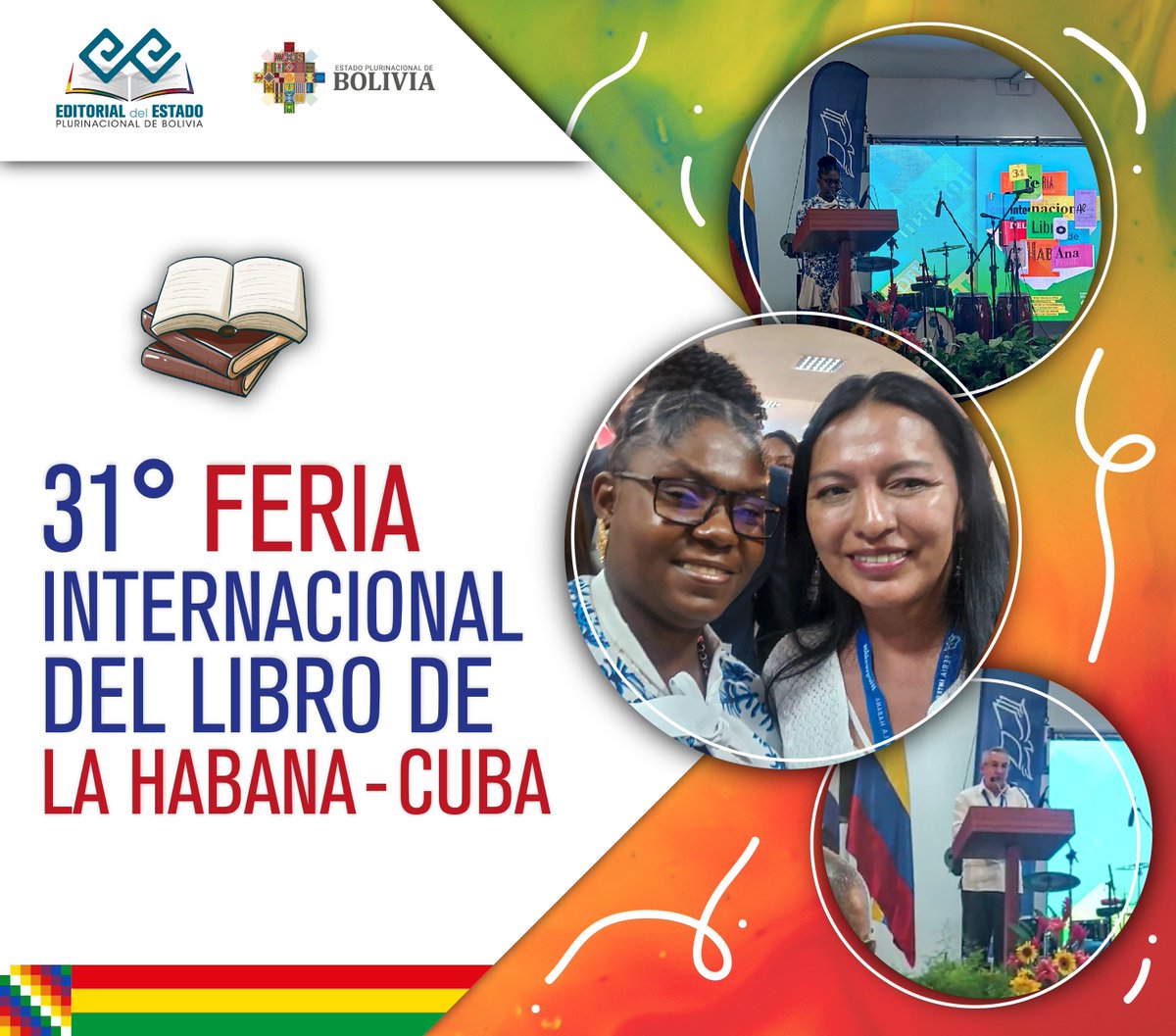 EditorialEstado's tweet photo. Seguimos recorriendo los caminos del encuentro y el intercambio con las mujeres y hombres que día a día aportan a los procesos revolucionarios de Cuba y Bolivia.

 #LaHabanaCuba #EditorialdelEstado #LuchoXBolivia #UnidosRumboAlBicentenario https://t.co/Opbrh6cY0a