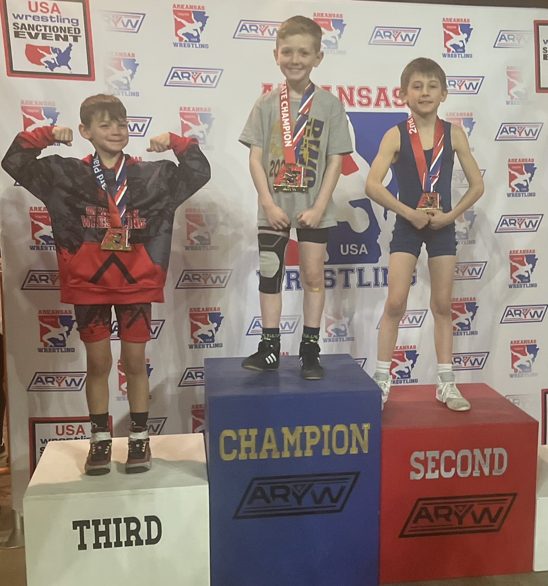 Arkansas State Champ - one year prior he was at the Children’s hospital down the road with a grim  outlook. #grateful #wrestling #blessed