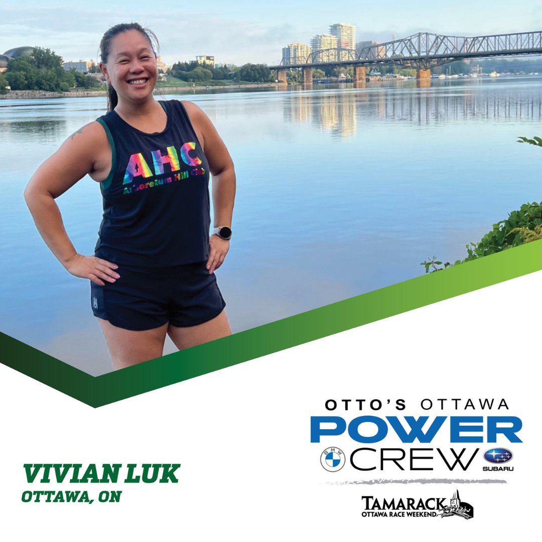 Vivian loves the energy and electricity of Tamarack Ottawa Race Weekend. That’s why she can’t wait to take you along on her journey of training for the Ottawa 17K Challenge. Learn more about Vivian and meet the rest of the 2023 Otto's Ottawa Power Crew: runottawa.ca/torw/social/co…