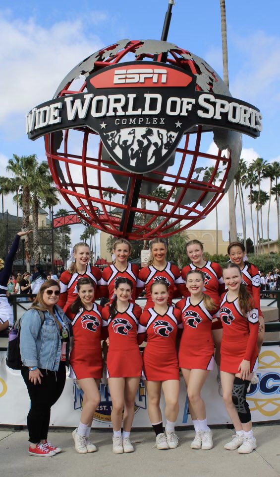 WCA_Wildcats's tweet photo. Give a big cheer for our cheerleaders who placed in the top 20 at Nationals. They made school history as the first cheerleading team to compete on a national platform! Congratulations and Go Cats Go!! https://t.co/lzif3yE1g8