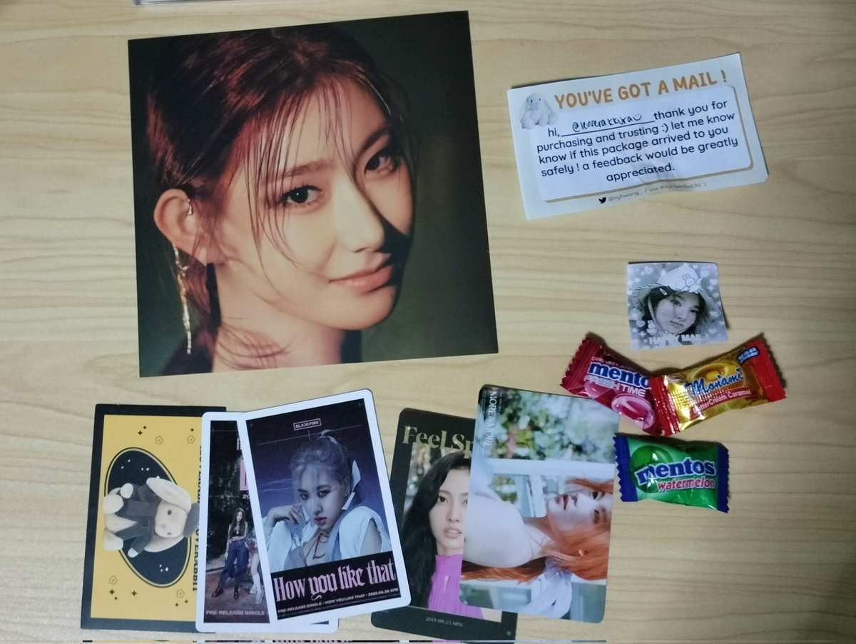 lesserakkura's tweet photo. #nyhfeedbacks @nyhwang_ Chaeryoung came home safely🫶 thank you so much! It was packed really well and thank you rin sa freebies!! I really appreciate it! Saktong dumating sa valentines 😭 https://t.co/ikaPFKZNKl