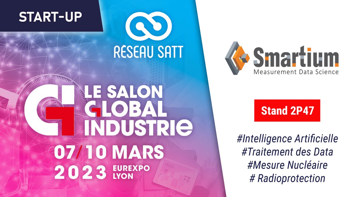 ReseauSATT's tweet photo. Les #startups @ReseauSATT sur Global Industrie mobilisées pour accompagner les transition industrielles ! 🚀 #GILYON2
Stand 2P47 : #Smartium développe une solution logicielle d'algorithmes d'IA entraînées par simulation numérique. @ConectusAlsace
▶️ https://t.co/pXhsG2WzPa https://t.co/2GFfcNsRHd