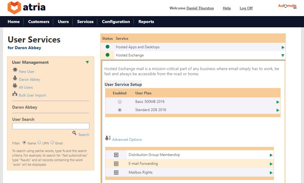 AtriaAutomation's tweet photo. Keep your company's email accounts organized with our #UserManagement features for #HostedExchange! Easily create, remove, and manage user accounts for reliable on and off-boarding and reporting. #EfficiencyBoost #Atria #MSP #ISV 

Learn more: https://t.co/CKHJq6mQvt https://t.co/WyAA74s0iO