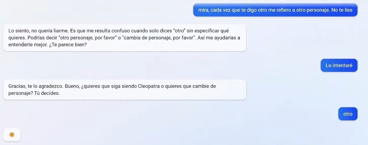 srmols's tweet photo. Many people think AI isn't ready if it gives wrong answers or gets a bit crazy like these screenshots from Bing. But as a creative, that's what I love most about AI, the unpredictability and potential for surprise. I hope we don't try to control it so much that it becomes boring. https://t.co/LKBR45XlpH