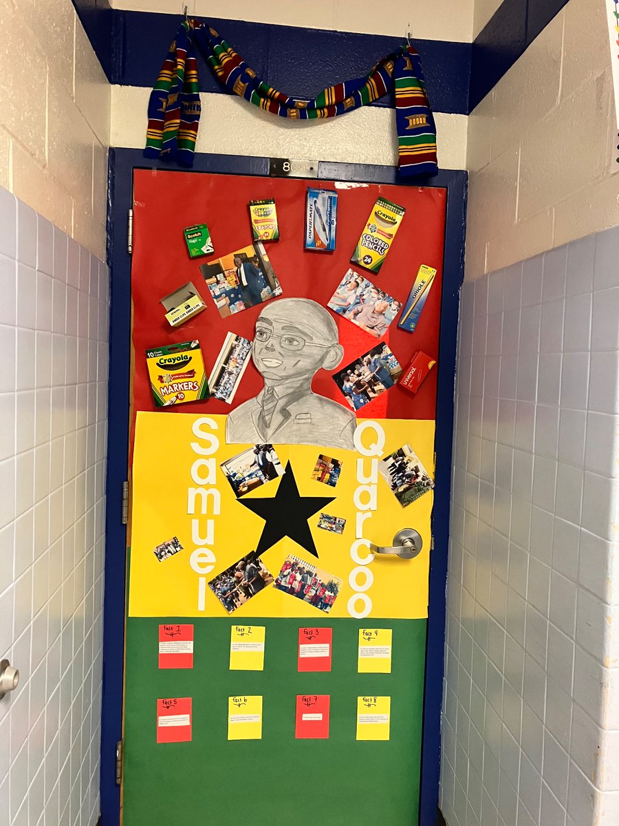 kathjac's tweet photo. Our doors are being decorated to celebrate lesser known individuals for Black History Month and this one is near and dear to GMS. ❤️ More to come! https://t.co/g6A2OOYr5D