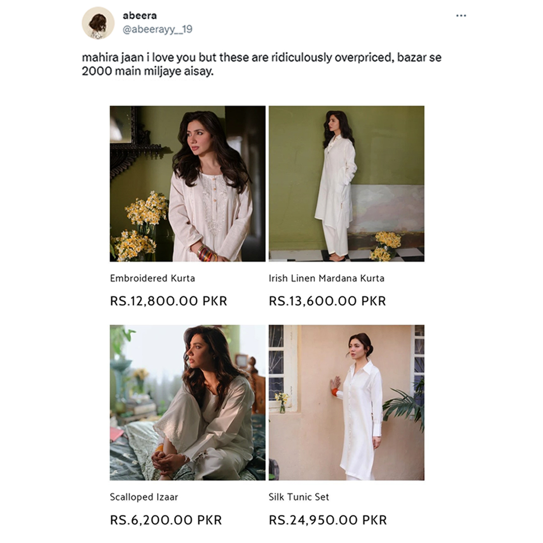 DialoguePak's tweet photo. Mahira Khan launched her clothing brand "M by Mahira" which features solid white outfits. The newly launched fashion brand unveiled two kurtas, a trouser, a dupatta and a silk tunic suit

#DialoguePakistan #MahiraKhan #ClothingBrand #Launched #Netizen #Jurta #Trouser #Silktunic https://t.co/GgQPWfP2ec