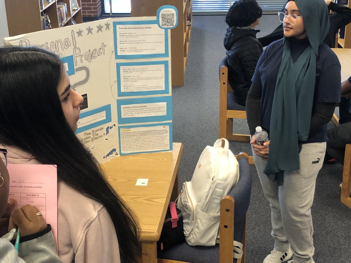 JusticeHS_IB's tweet photo. @ibmyp personal project showcase under way Justice High School! One of the best days of the year for students to show off their learning! @FCPSR2 @TiffanyNarcisse https://t.co/vZ1vzIBoJP