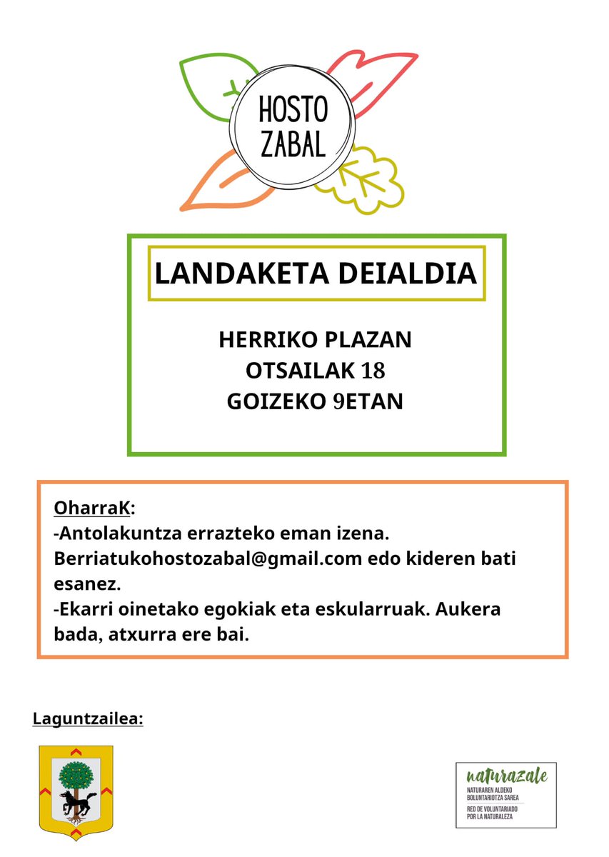 hostozabal's tweet photo. Landaketa berria martxan dugu. Otsailaren 18an,  goizeko 9etan herriko plazan geratuko gara lursailera joan eta landaketa berria egiteko.
Izena eman emailean.
#Basobiziak
#Berriatua
@LeakoHitza https://t.co/bmhPOv1Z56