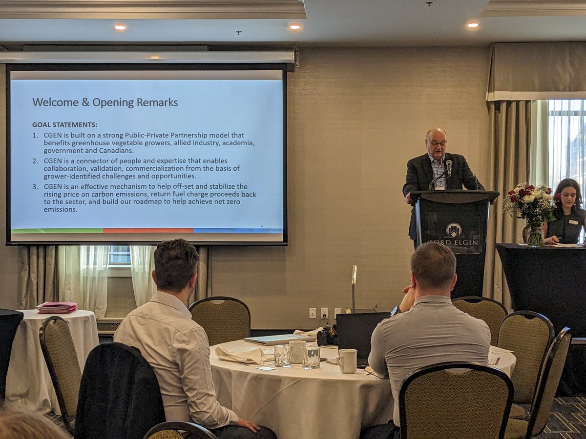 FVGC_PFLC's tweet photo. Kicking off the #CGENSummit this morning at the Lord Elgin Hotel in Ottawa. Looking forward to a productive day of discussion. @ONgreenhouseVeg #greenhouse #CdnAg https://t.co/hBQLhQntY4