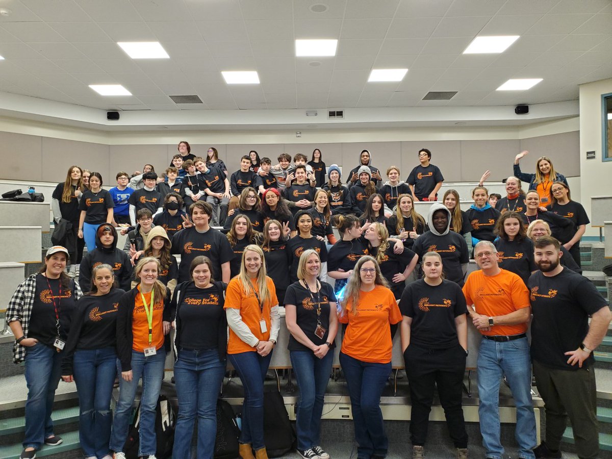 BrilliantCFES's tweet photo. Students and staff at @plattsburghHS promoting college & career awareness during their monthly school wide CFES t-shirt day! #education #brilliantpathways #SchoolLife #learningisfun https://t.co/GidUK6q6Bx