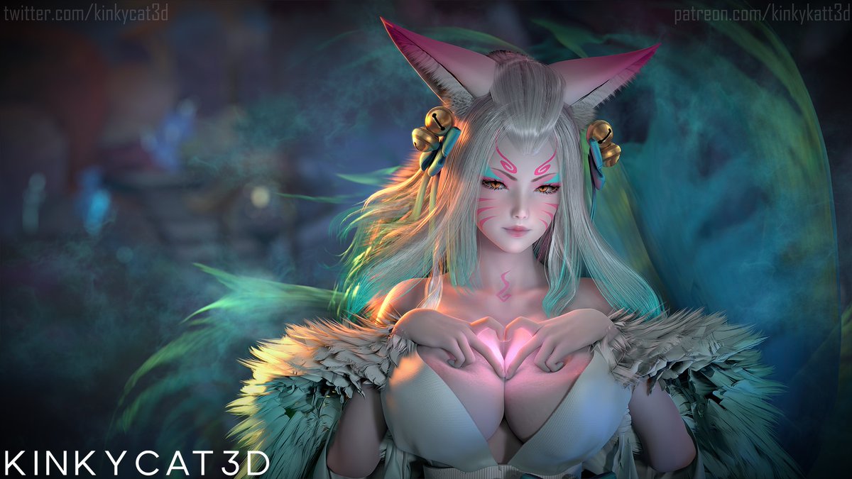 kinkycat3d's tweet photo. AHRI SPIRIT BLOSSOM💕

🌐1080p: https://t.co/WhJN1w9ICO

⬇️HIGH RES + NUDE VER⬇️
🌐4K: https://t.co/kQQ1xLLJlE
🌐8K: https://t.co/RGquhUssNW

How about a strip game for Valentine?🤪
Free nude version if the goal in 3rd pic is fulfiled

Enjoy &amp; Happy #Valentine 🥰

#ValentinesDay https://t.co/gkueQXDmRB