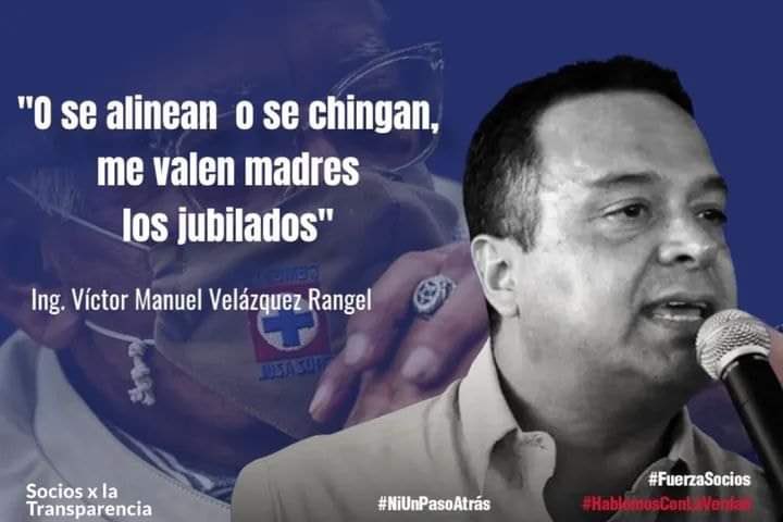 Ciceron_106aC's tweet photo. @Addalberto_ @CruzAzul @MaquinaAzulMx #VíctorVelázquez #ElJudas de Cooperativa #CruzAzul es traidor + ambicioso + desgraciado

Suspendió pensión y servicios médicos d 70 #SociosJubilados desde diciembre 2021.

La ley del hombre, la ley del Karma y la ley De Dios, lo esperan en esta vida y en la otra. https://t.co/ltjDfNbCtD