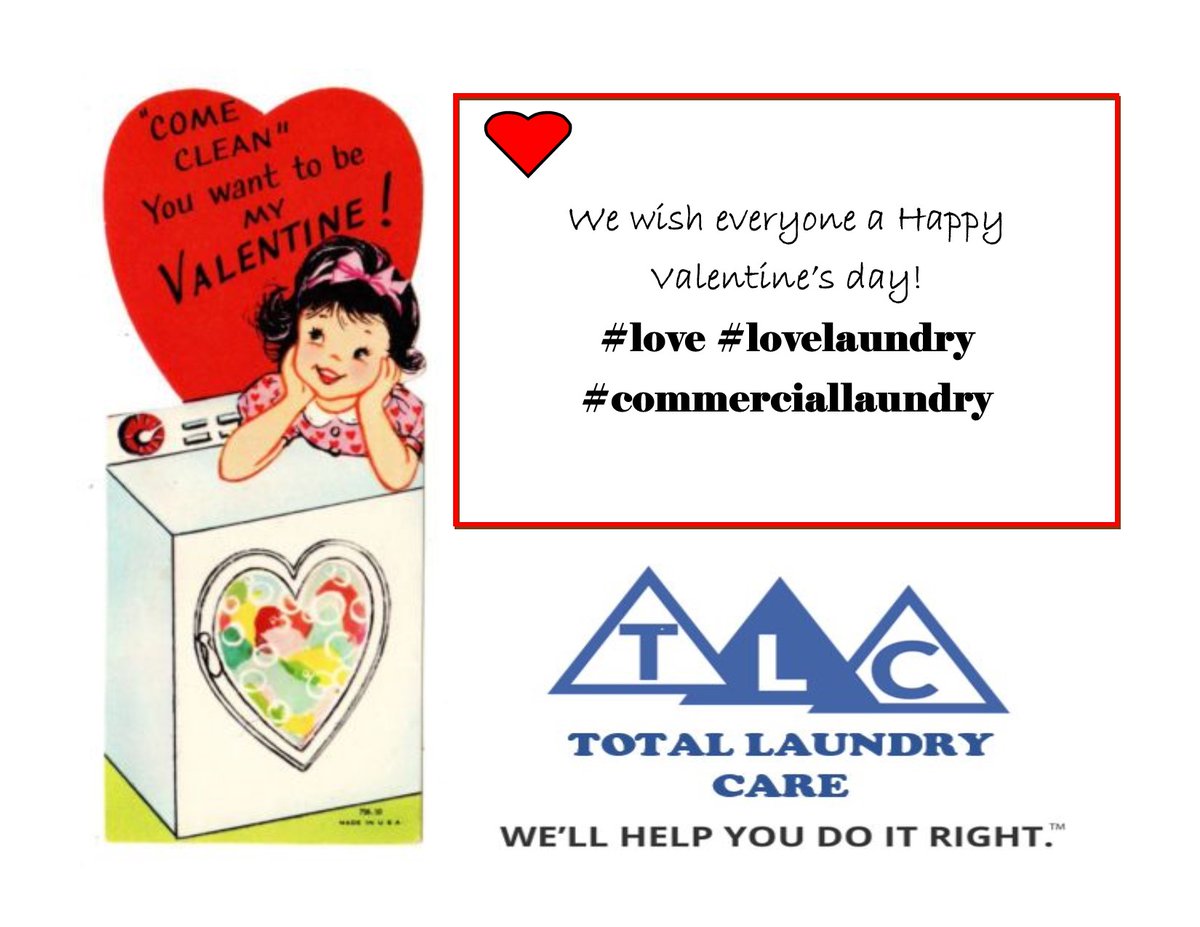 Happy Valentine's Day! 

#commerciallaundry #totallaundrycare #valentinesday