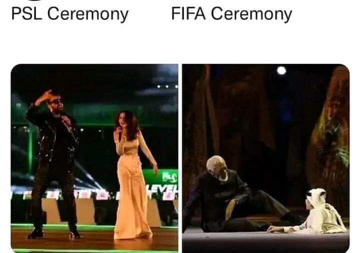 BnNarng's tweet image. یہی فرق ہے ہم میں اور عربوں میں فوٹبآل ورلڈ کپ جو کے psl سے بڑا بہت بڑا ایونٹ ہے لیکن وہ اس کی شروات تلاوت قرآن پاک سے کرتے ہیں  
اور ہم ناچ گانے سے 
پتا نہیں ہم کب سمجھے گے 
#psl
#nomusic