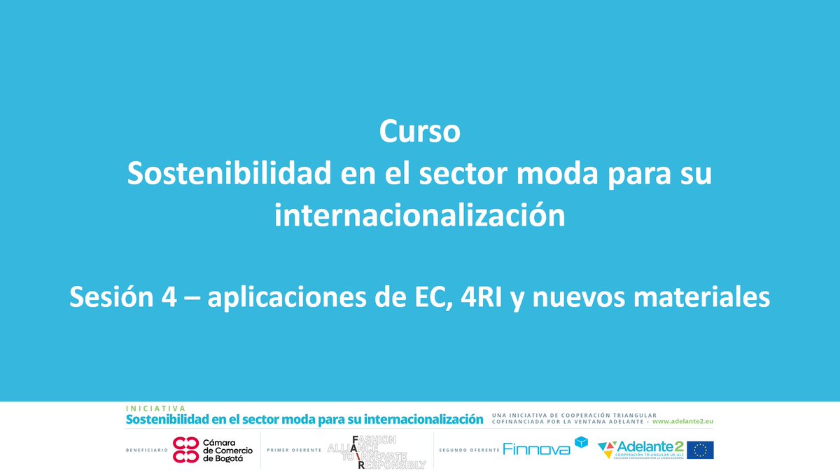 alej0martinez's tweet photo. Hoy, 14 de febrero, seguimos desarrollando el curso internacional sobre #sostenibilidad para el #SectorModa con la @camaracomerbog , @ModaSostPeru @FinnovaEU @UniversidadEan ... grandes lecciones y experiencias @SENAComunica  #EconomíaCircular https://t.co/LdebvqcUz9