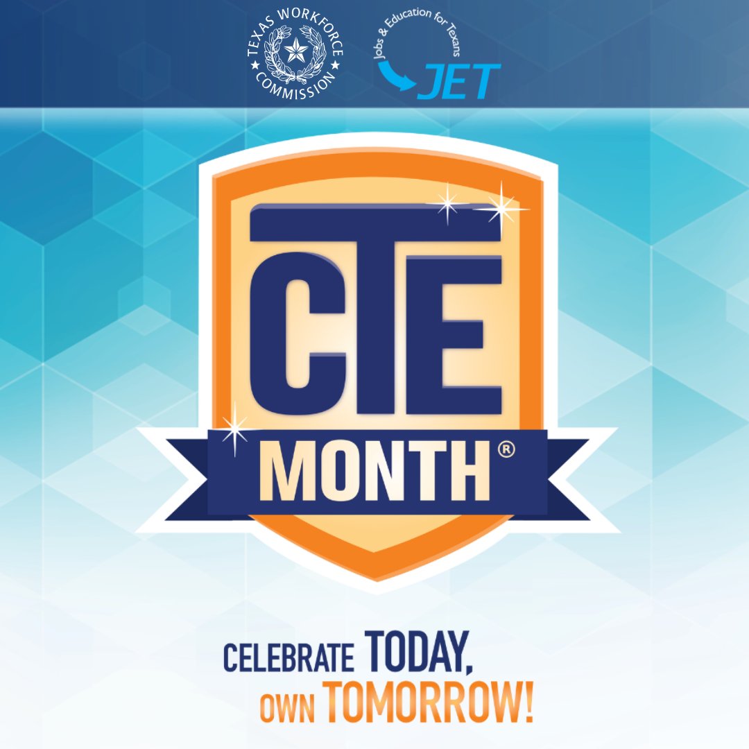 TXWorkforce's tweet photo. ๐ #TXEducators: Investing in #CTE programs is essential to building a strong #TXworkforce. ๐ช
TWC's Jobs & Education for Texans (#JET) grants help community, state and technical colleges develop and expand their offerings for students interested in high-demand jobs. #CTEMonth https://t.co/4gml6rLYSp