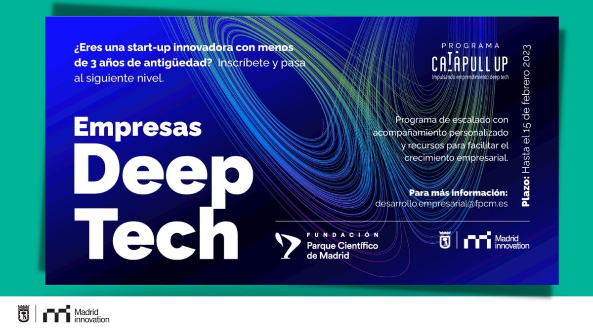 madridinnova's tweet photo. ➡️¿Quieres hacer escalar tu #startup? ¡Este programa es para ti! #CaTaPullUP ⬅️
Mañana 15 de febrero, es el último día para inscribirse: https://t.co/nDwchg0wGM 💻🖋️
@MADRID @AngelNinoQ @economia_madrid @LaNaveMadrid @Puerta_Inno @iLABMadrid https://t.co/p7TFs9956I