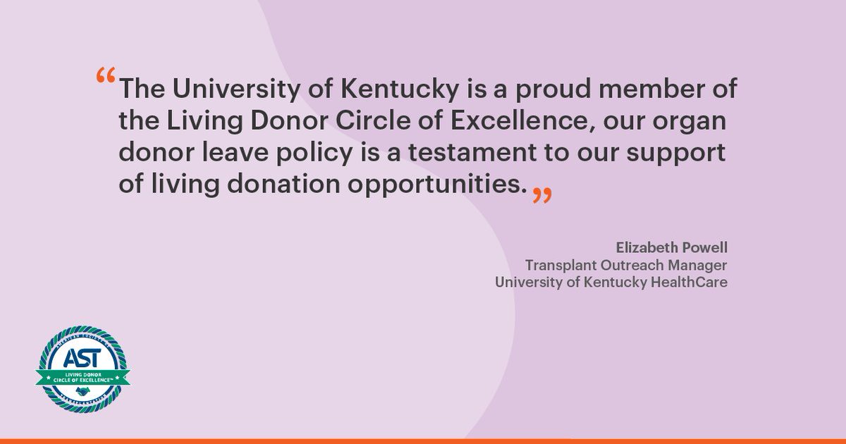 The Living Donor Circle of Excellence celebrates employers that help eliminate barriers to living donation. Learn more at kidney.org/circle-excelle….