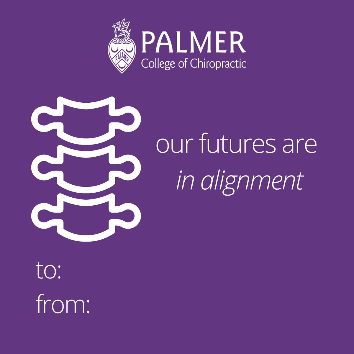 palmercollege's tweet photo. Chiropractic is our valentine this year 💜 https://t.co/ky5IY05bDM