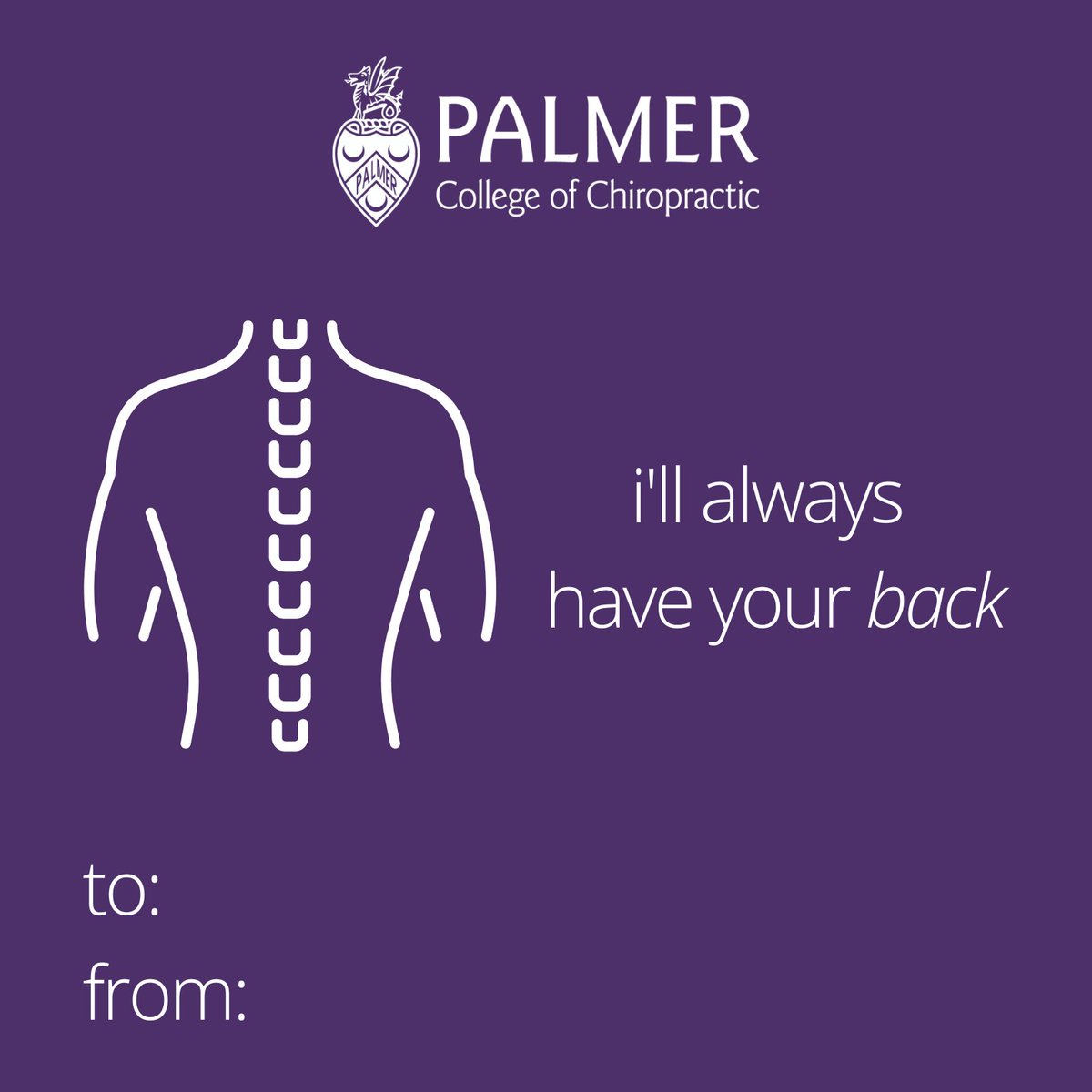 palmercollege's tweet photo. Chiropractic is our valentine this year 💜 https://t.co/ky5IY05bDM