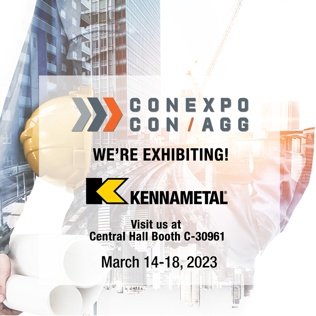 Kennametal's tweet photo. Excited to return to @conexpoconagg in Vegas, March 14-18! Come visit us in Central Hall booth C-30961 to find out how we can help maximize your tool life with our wear protection solutions.
Register: https://t.co/cHZLZroNI7
#KMTKnowsHow #RoadRehab #Construction #CONEXPOCONAGG https://t.co/WTsb2lPuvA