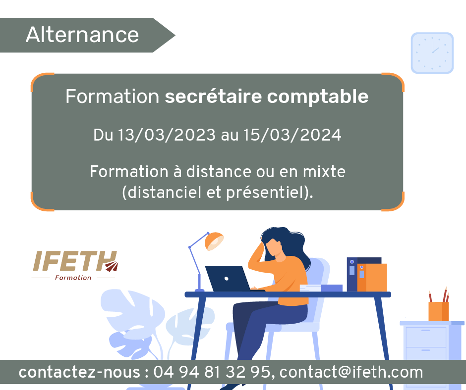ifeth_tag's tweet photo. 🤩 Trouver votre compte en rejoignant la formation de Secrétaire Comptable en alternance et à distance ! 

🎓 Grâce à @IFETH, développez de nouvelles compétences en écritures comptables. 

🗓️ Dates de la formation : 13/03/23 au 15/03/24 🗓️ https://t.co/6PqFhGnZGN