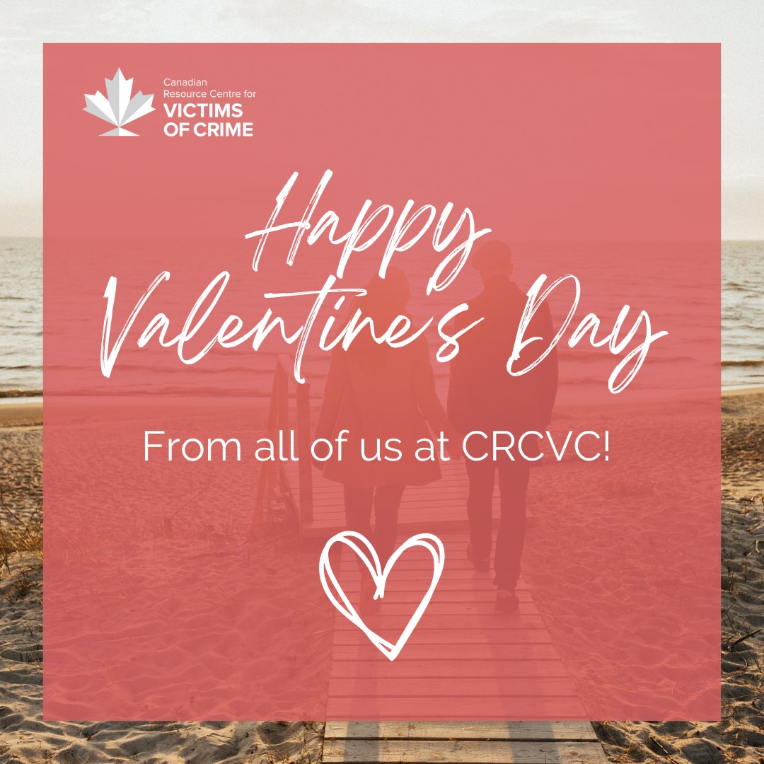 CRCVC's tweet photo. One in every three women will become a victim of abuse over their lifetime. CRCVC is here to help. Wishing everyone a safe and peaceful Valentine's Day.
#CRCVC #ValentinesDay #VictimSupport https://t.co/i9nt5xKyMv