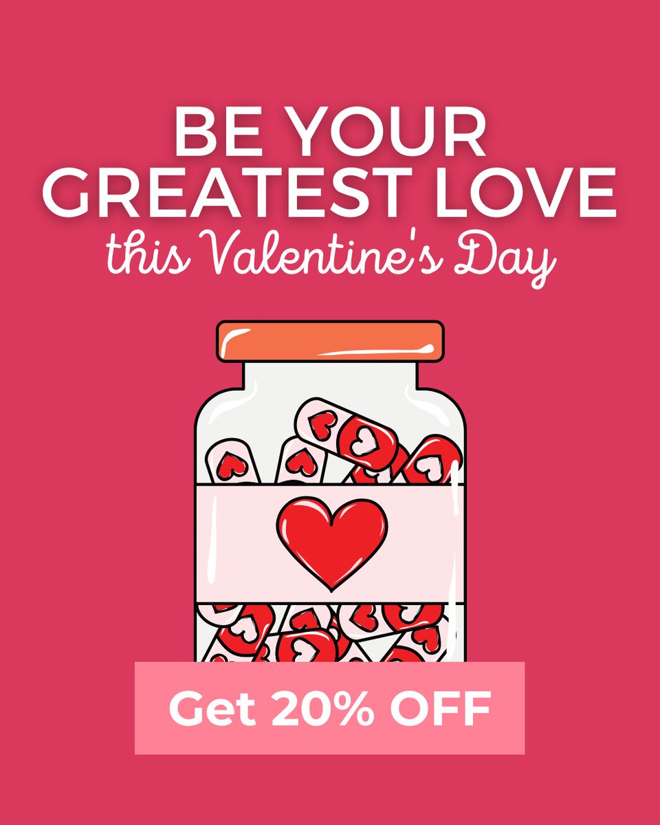 capsuline's tweet image. 💘 Self-love begins with self-care 💘
 
Enjoy 20% OFF on all our empty capsules in bags.
Use promo code CAPSUBAGS20 at checkout.

Shop at capsuline.com

#Capsuline #emptycapsules #valentinesday #love #health #supplements #vitamins