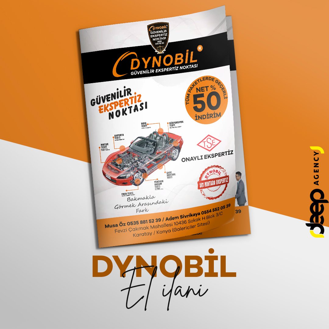 DYNOBİL Oto Ekspertiz el ilanı tasarımı
