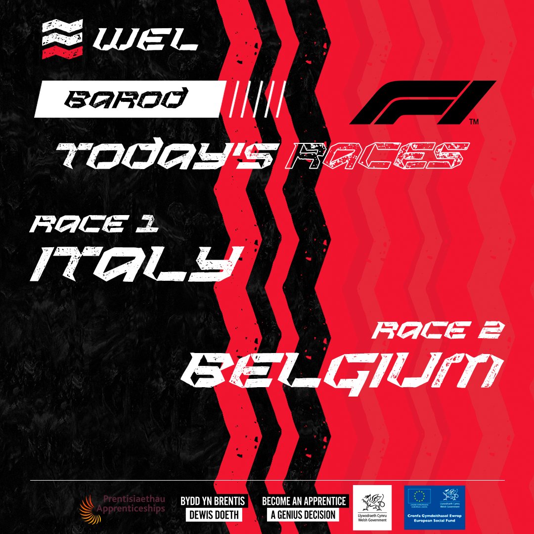 🏎️Get ready to rev your engines, Welsh esports fans! Today's F1 fixtures for the Welsh Esports League are about to hit the track!💨 

Who will come out on top in this virtual race to the finish line? Let's find out! 

#F1 #AWWales