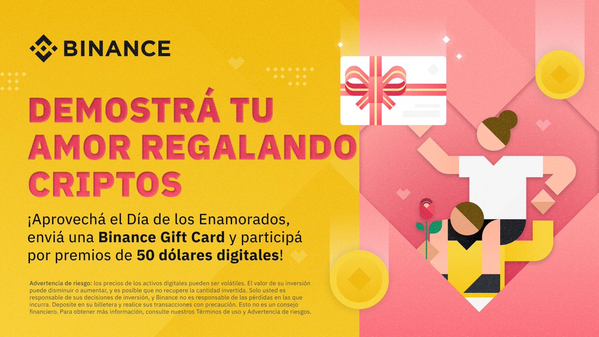 Cena romátinca, FUERA👋
Cartita de amor, FUERA👋
A otra persona le regalaron flores, FUERA 👋
A otra le dedicaron una serenata, FUERA 👋
El Día de los Enamorados CAMBIÓ
Las Gift Card de #Binance VUELAN tss tss tss

Regalá cripto y vos también podés ganar👉 bit.ly/3I8S3Vt