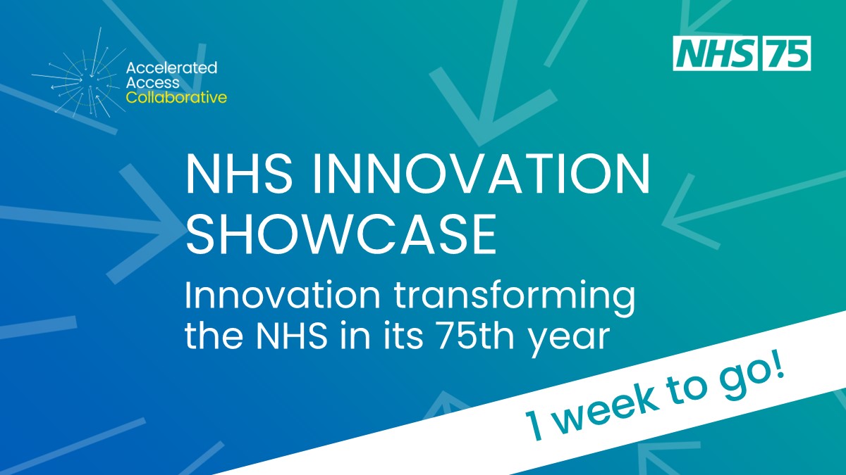 This time next week we’ll be celebrating and supporting the development of innovation in the NHS. Follow us for more information before and during the NHS Innovation Showcase. #NHSinnovationshowcase