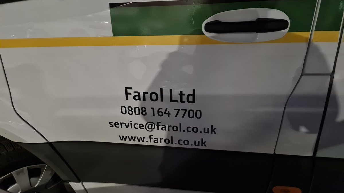 Hello <a href="/JohnDeere/">John Deere USA</a>, the driver of this van, from <a href="/FarolLtd/">Farol Agricultural</a>, representing you, parked deliberately &amp;  very poorly, in a #Disabled parking bay at Asda, Orbital, Swindon at 18:05 on 13th Feb.

No blue badge was displayed. Please have a word with the driver as to their responsibilities