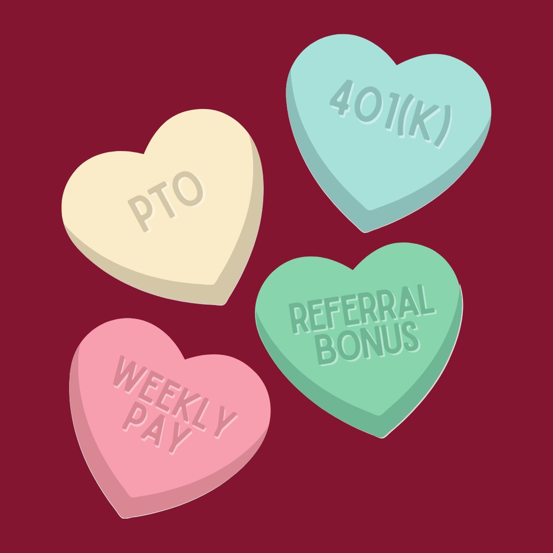 axcess_staffing's tweet photo. Happy #ValentinesDay! 💌💐 There are lots of benefits to ♥ when you work with us! Learn more about our benefits here: https://t.co/YM2o0aYOMD #AxcessStaffing #Staffing #Benefits https://t.co/zzQisToOJ6