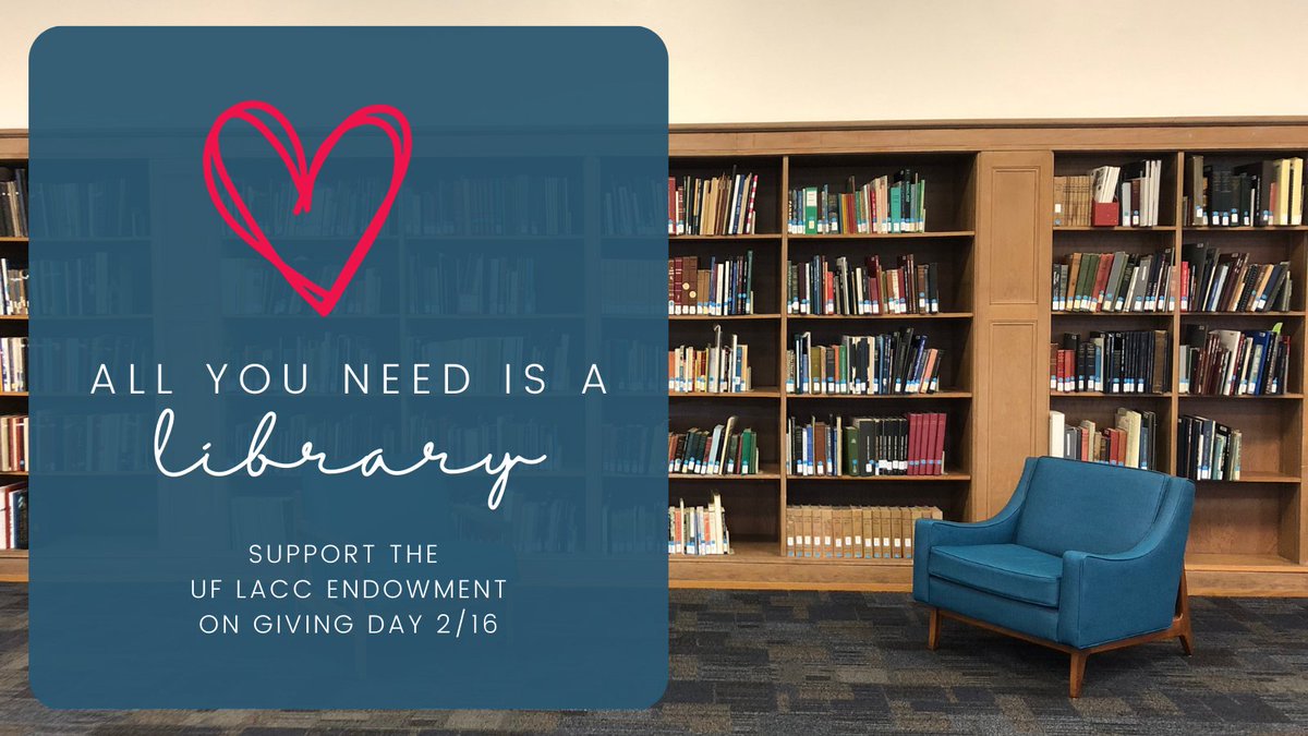 This Valentine’s Day, show your #Love4UFLib #Love4LACC and tweet your favorite thing about us. We’d love to see your favorite study spot, favorite books in our collection, or all-around favorite service from the Libraries! #LACC75