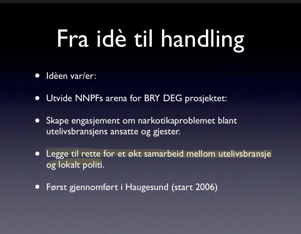 NITECH30's tweet photo. Presentasjonen Lars Holmen brukte i 2011 setter prikken over i-en på samrøret i bry deg uteliv! Får også Nervik-vibber av «Serverer lovlig rus i bøttevis»/10 https://t.co/0Rl4f4fGI6