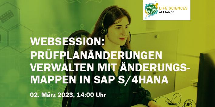 DHCGmbH's tweet photo. Erfahren Sie in unserer Websession "#𝐐𝐌 𝐦𝐢𝐭 #𝐒𝐀𝐏" am 2. März 2023, wie Sie den Freigabeprozess von Prüfplänen über Änderungsmappen in #SAP #S4HANA schnell und unkompliziert verwalten können. Mehr unter: https://t.co/gLI9I2r2pn https://t.co/OJBUDxXbtx