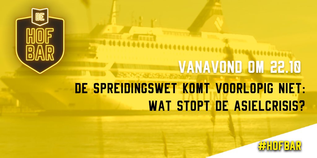 DeHofbar's tweet photo. De opvang van asielzoekers dreigt wéér in het nauw te komen. Nu de spreidingswet er voorlopig niet komt, blijven structurele oplossingen uit. Ondertussen wijzen politici naar elkaar. Wie lost de asielcrisis op?

Vanavond, om 22.10 uur bij @PowNed op @NPO2: De #Hofbar! https://t.co/PJwcxbmQH5