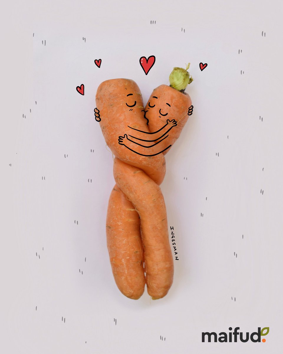 Feliz día a tod@s l@s enamorad@s les desean estas románticas zanahorias “imperfectas” 😍🧡🥕