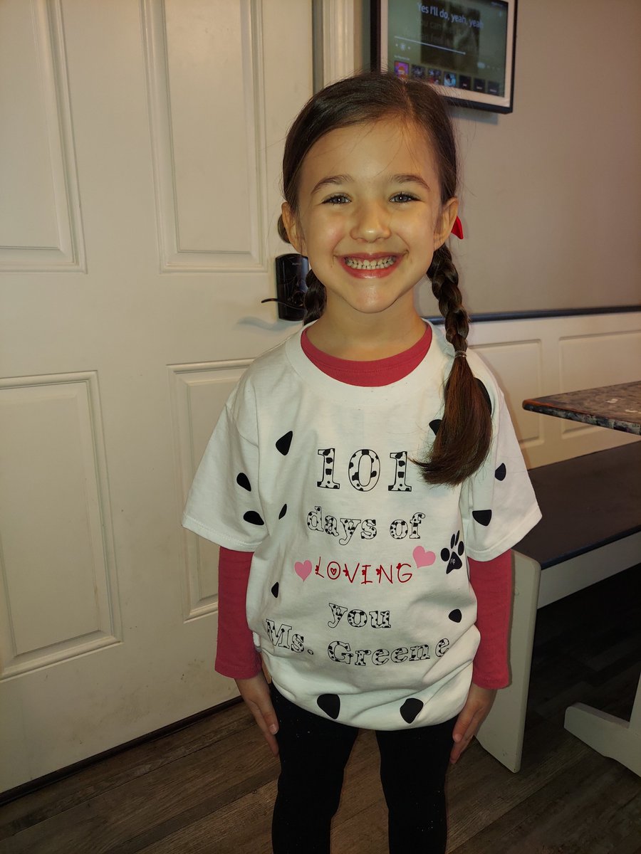 When your classroom number is 101, your class mascot is a dalmation, you absolutely love your teacher and the 101st day of school falls on valentine's day... is there any other way to dress?  Happy 101st day of school (and valentines day) to the BEST teacher! ❤️ <a href="/MsGreene101/">Ms.Greene</a>