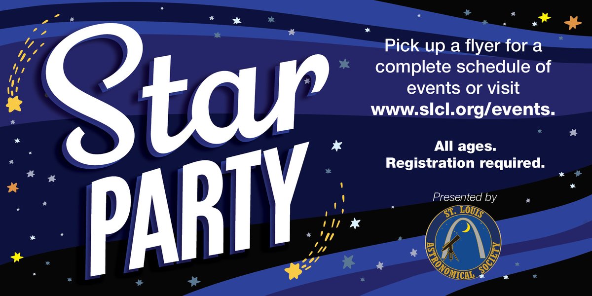 SLCL's tweet photo. Don't miss this opportunity for a free training and telescope viewing session presented by the St. Louis Astronomical Society. Several branches are hosting this event; sign up at https://t.co/y7ZIEl0IGz
#stargazer #constellation #telescoping https://t.co/EXixH9dvZ7