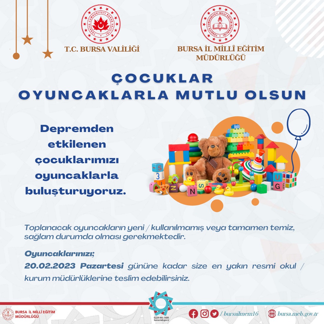 lutfibanusoglu's tweet photo. Çocuklar oyuncaklarla mutlu olsun.

Depremden etkilenen çocuklarımızı oyuncaklarla buluşturuyoruz.

Biriz Beraberiz🇹🇷

@bursailmem16 @Osmangazi_MEM @GurhanCokgezer @sunay_ates https://t.co/XCVxLTFpH7