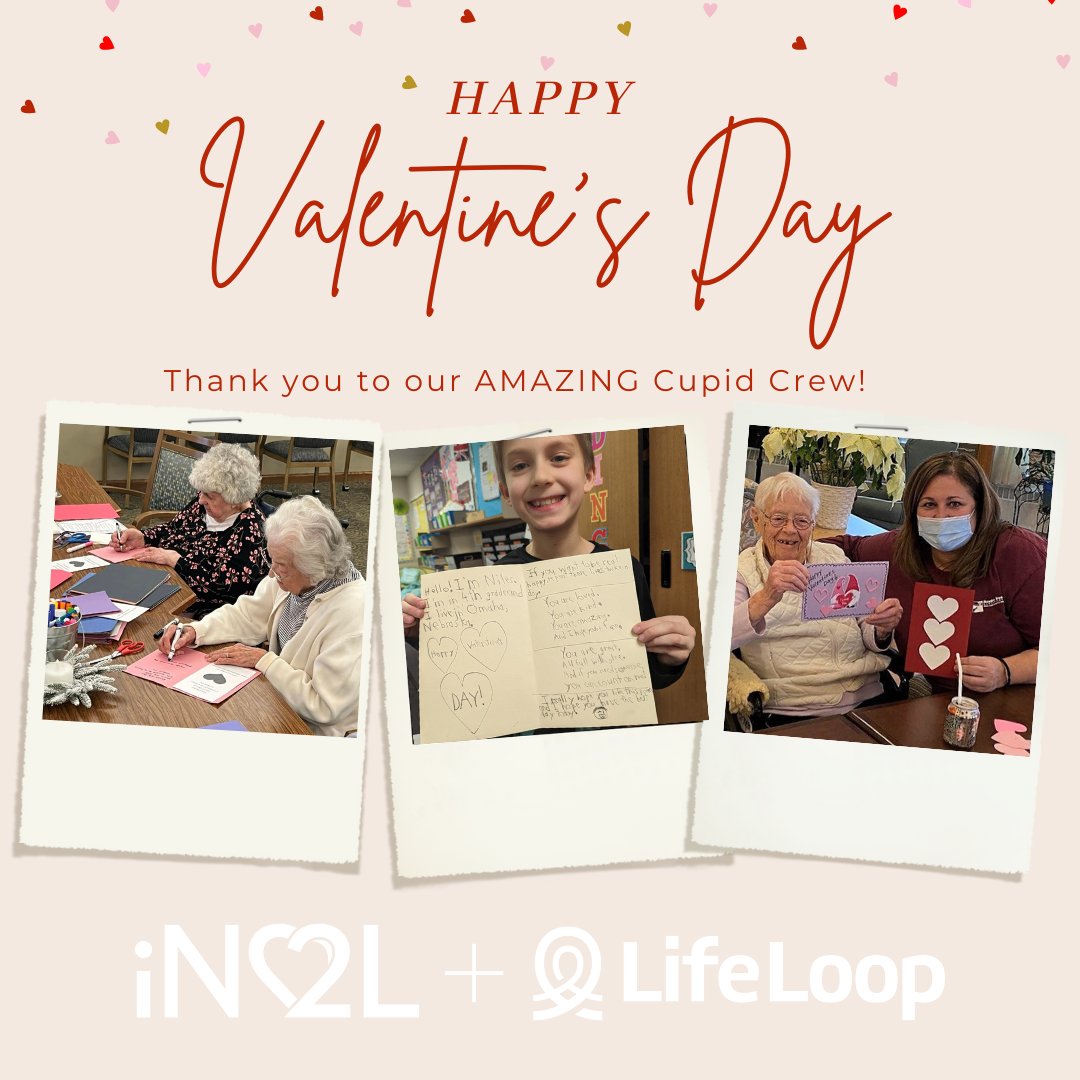 iN2L_LifeLoop's tweet photo. Thank you for all the #love you have for the #seniorliving industry. Your love makes our vision, to create a world where seniors live with purpose, passion, and joy, a reality. ♥️ From the bottom of our hearts, we wish you all a Happy #ValentinesDay! 💘 https://t.co/gZzaxPUp60